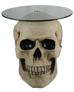 Totenschädel Tisch Mit Glasplatte 56,5cm 11 Totenschädel Tisch Mit Glasplatte 56,5cm -Halloween Tischdekoration Verkäufe totenkopf tisch mit runder glasplatte totenschaedel tisch mit runder glasplatte skull table with round glass plate 54783 05