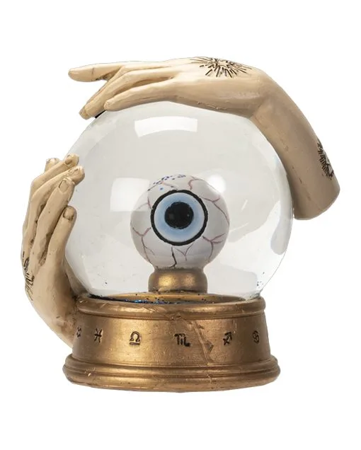 Hellseher Schneekugel Mit Auge 13cm -Halloween Tischdekoration Verkäufe wahrsage kugel mit auge fortune teller globe with eye spirituelle deko okkulte deko 54739 01