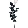 Weiße Rose Mit Blutspritzern -Halloween Tischdekoration Verkäufe weisse rose mit blutspritzer weisse rose mit blutstropfen halloween deko gothic deko 36035 01