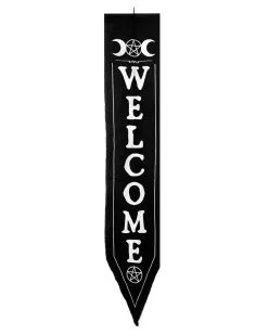 Witches Welcome Banner 2-tlg. Set -Halloween Tischdekoration Verkäufe witches welcome banner set hexen dekoration halloween dekoration wicca decoration 52611 03