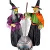 2 Kochende Hexenschwestern Mit Kessel 180cm -Halloween Tischdekoration Verkäufe zwei kochende hexenschwestern mit hexenkessel halloween animatronic cooking witches with cauldron 51760 01